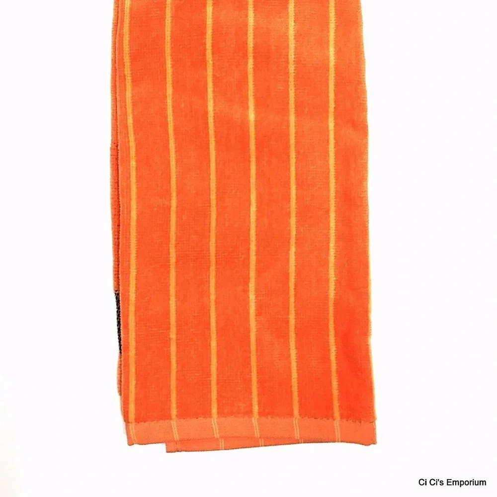 Jack 'O Lantern Halloween Hand Towel Orange Black Pumpkin